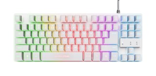Klawiatura gamingowa TRUST GXT833W THADO TKL US White