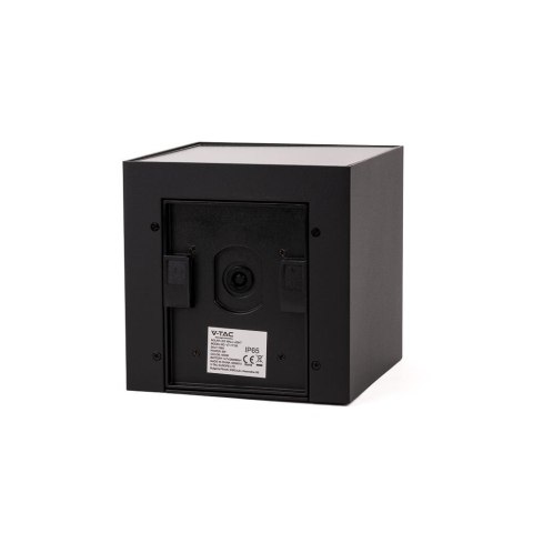 Oprawa Ścienna Solarna V-TAC 9W LED COB Czarna Kostka 15x15cm IP65 Czujnik Ruchu VT-409CCT 3000K-4000K-5000K 800lm
