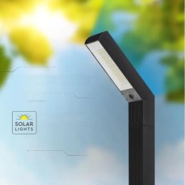 Słupek Ogrodowy V-TAC Solarny LED 1,7W 2w1 Baza+Szpilka Wbijana 85cm VT-10185 3000K-4000K-6500K 80lm 3 Lata Gwarancji