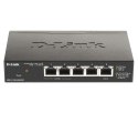 D-Link DGS-1100-05PDV2 łącza sieciowe Zarządzany Gigabit Ethernet (10/100/1000) Obsługa PoE Czarny