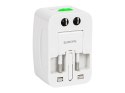 Universal mains plug/europe white