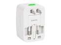 Universal mains plug/europe white