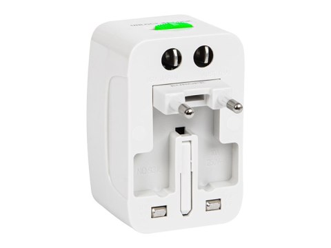 Universal mains plug/europe white