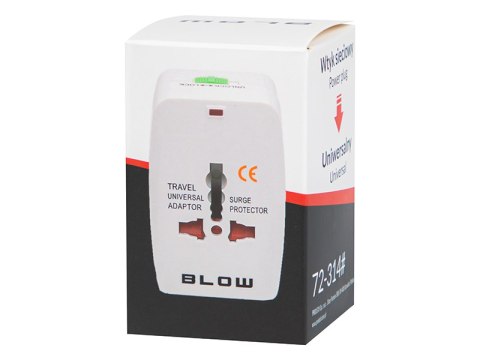 Universal mains plug/europe white