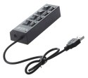AK228A Hub 4xusb aktywny z wyłącznikami