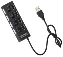 AK228A Hub 4xusb aktywny z wyłącznikami