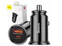 BASEUS Ładowarka samochodowa Circular PD QC4.0+ 5A 30W (czarna) CCALL-YS01