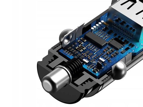 BASEUS Ładowarka samochodowa Circular PD QC4.0+ 5A 30W (czarna) CCALL-YS01