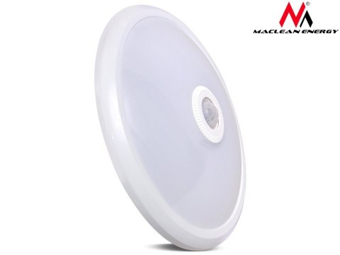 Plafon LED z czujnikiem ruchu Maclean, czujnik PIR, zasięg 6m, 12W, barwa neutralna biała (4000K), MCE131