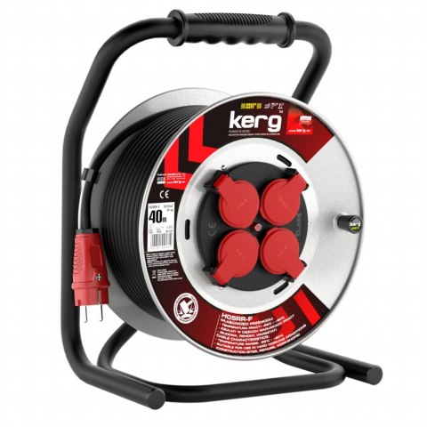 Przedł.BĘBNOWY KERG 3G1.5 40M CZARNY H05RRF STANDARD guma EPR