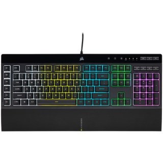 Korsarz | Gumowa kopuła | K55 RGB PRO | Klawiatura do gier | Klawiatura do gier | Światło LED RGB | Stany Zjednoczone | Przewodo