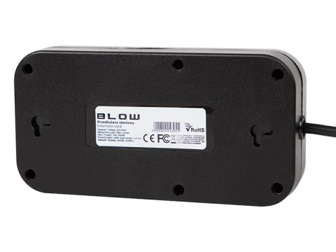 Przedłużacz sieciowy ps-330s 3-gniazda 4xusb 1xusb-c 3m czarny 2x1mm