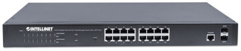 Switch GIGABIT zarządzalny 16x RJ45 PoE+ / 2 sloty SFP