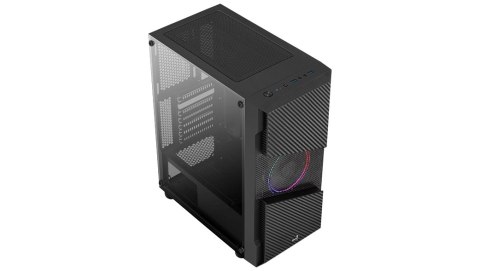 Aerocool Menace Saturn FRGB Midi-Tower, Szkło Hartowane - czarne