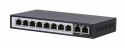 Extralink PERSES | Switch PoE | 8x Gigabit PoE/PoE+, 2x RJ45 Uplink Gigabit, 96W