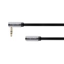 Kabel wtyk kątowy - gniazdo proste jack 3.5 stereo 1.0m Kruger&Matz Kruger&Matz