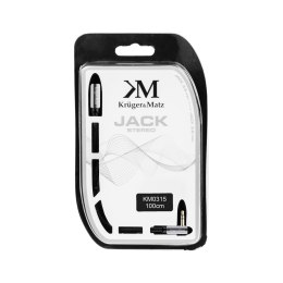 Kabel wtyk kątowy - gniazdo proste jack 3.5 stereo 1.0m Kruger&Matz Kruger&Matz