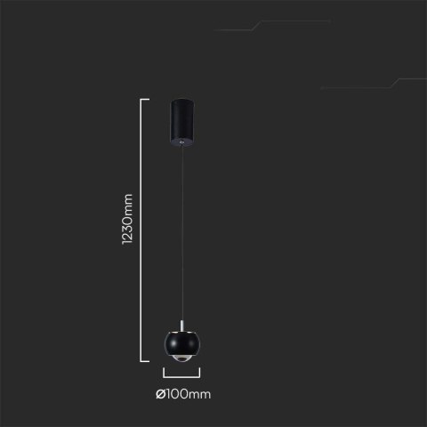 Oprawa Zwieszana V-TAC 9W LED Czarna VT-7830 4000K 1000lm