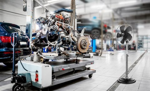 Wentylator podłogowy warsztatowy 100W, średnica 45 cm, 3 prędkości, oscylacja NEO TOOLS