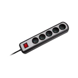 Listwa zasilajaca Rebel 5 gniazd z przełącznikiem, 5m (3x1,5mm) Rebel