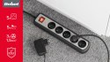 Listwa zasilajaca Rebel 5 gniazd z przełącznikiem, 5m (3x1,5mm) Rebel