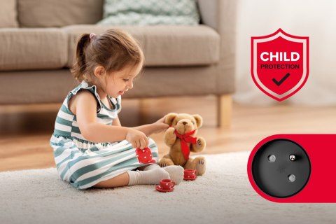 Listwa zasilajaca Rebel 5 gniazd z przełącznikiem, 5m (3x1,5mm) Rebel