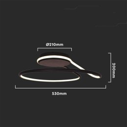 Oprawa Sufitowa V-TAC 54W LED TRIAC Czarna VT-7762 4000K 5330lm