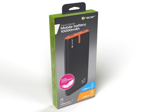 Power bank TRACER EnerGo 10000mAh black/orange TRACER