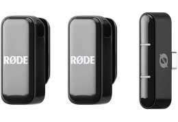 RODE Wireless Micro - 2-kanałowy cyfrowy system bezprzewodowy (USB-C, Czarny) RODE