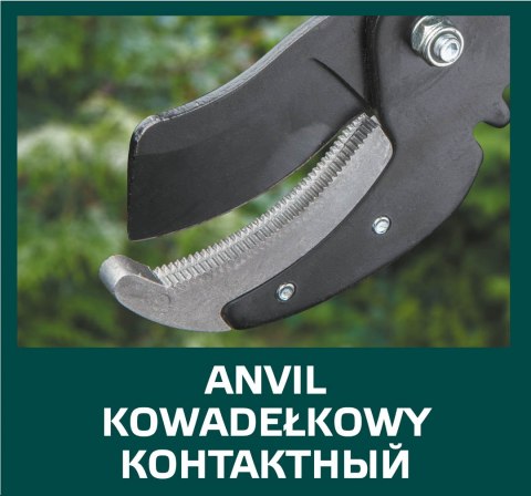 Sekator do gałęzi kowadełkowy 710 mm, średnica cięcia 42 mm, uchwyty aluminiowe VERTO