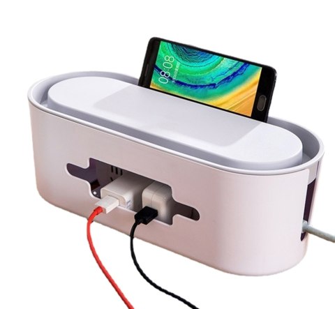 AG381F Organizer na kable listwy biały ATL