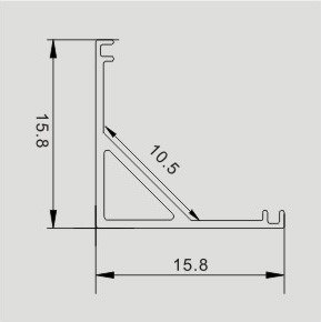 Profil Basic narożny srebrny 1,0m anodowany