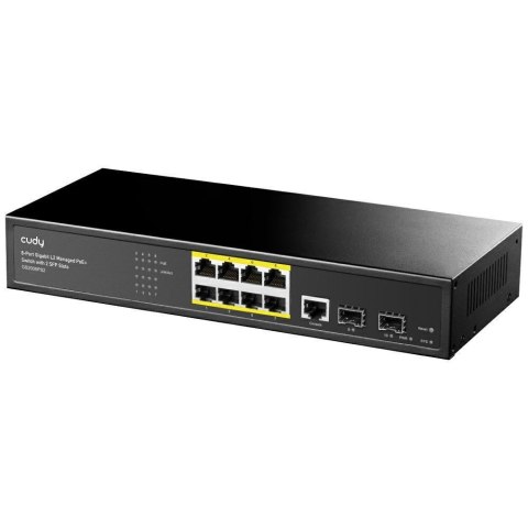 Switch CUDY GS2008PS2 8-Port Gigabit L2 Managed PoE+ 120W 2xSFP CUDY