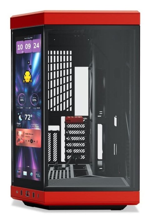 HYTE Y70 Touch Infinite Midi Tower Czarny, Kolor wiśniowy Hyte