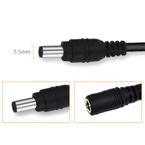 KP11 Przedłużacz 5m kabel zasilający 5,5mm ATL