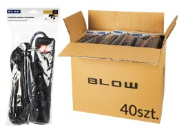 Przedłużacz sieciowy pr-470wsp 4-gniazda z uziemieniem+wyłącznik 3m czarny 3x1,5mm opakowanie Blow