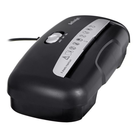 Niszczarka Activejet ASH-0601S, P-2, 10 l, pasek 6 mm, 6 kartek, czarna. Activejet