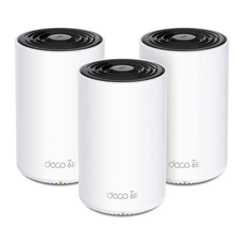 TP-Link Deco XE75 Pro (3-pack) Trójpasmowy (2,4 GHz / 5 GHz / 6 GHz) Wi-Fi 6E (802.11ax) Biały Wewnętrzne TP-LINK