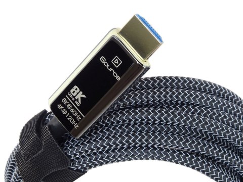 Kabel HDMI PremiumCord Ultra High Speed 2.1 światłowodowy 8K@60Hz, pozłacany 10m No name