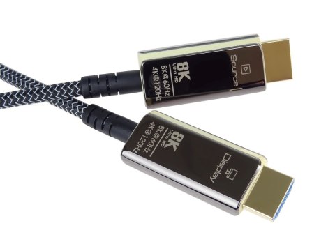 Kabel HDMI PremiumCord Ultra High Speed 2.1 światłowodowy 8K@60Hz, pozłacany 10m No name