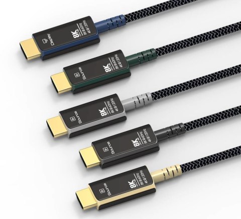 Kabel HDMI PremiumCord Ultra High Speed 2.1 światłowodowy 8K@60Hz, pozłacany 10m No name