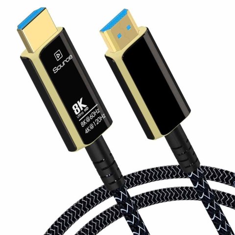 Kabel HDMI PremiumCord Ultra High Speed 2.1 światłowodowy 8K@60Hz, pozłacany 10m No name