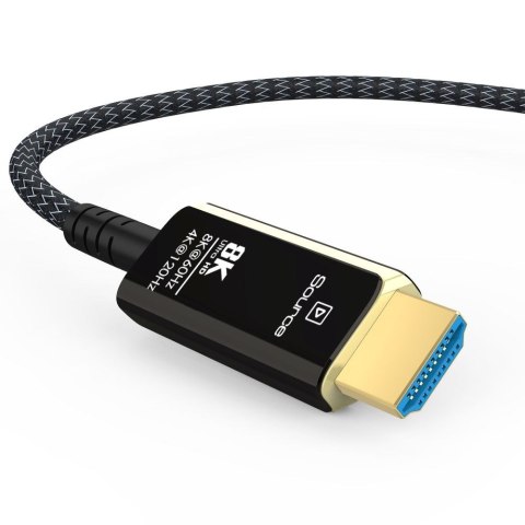 Kabel HDMI PremiumCord Ultra High Speed 2.1 światłowodowy 8K@60Hz, pozłacany 10m No name