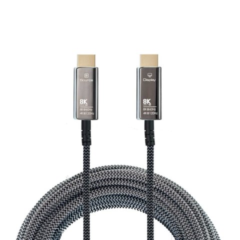 Kabel HDMI PremiumCord Ultra High Speed 2.1 światłowodowy 8K@60Hz, pozłacany 10m No name