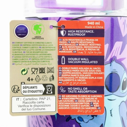 Disney Stitch - Kubek termiczny ze stali nierdzewnej XL Rambler 940 ml Stitch