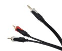 Kabel 3.5 wtyk stereo - 2RCA audio 10m Cabletech Basic Edition Cabletech