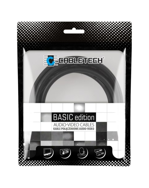 Kabel 3.5 wtyk stereo - 3.5 gniazdo stereo 1.8m Cabletech Basic Edition Cabletech