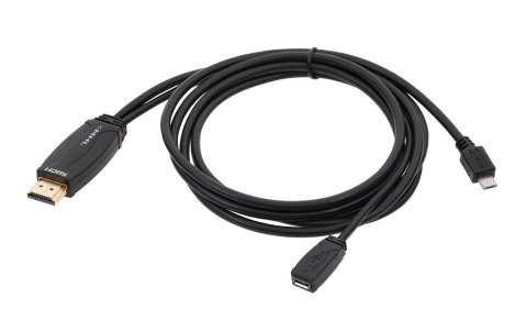 Kabel MHL wtyk HDMI-micro USB 1.5M Cabletech