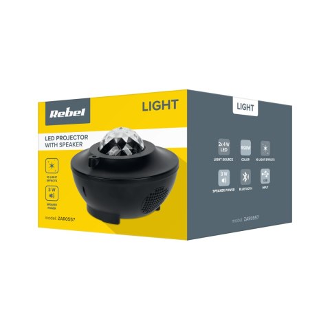 Projektor LED z głośnikiem Rebel