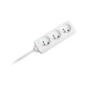Przedłużacz biały Rebel 3 gniazda, kabel 3m (3x1,5mm), bez przełącznika Rebel